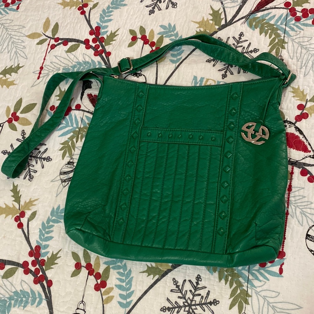 Marc Ecko green faux leather purse